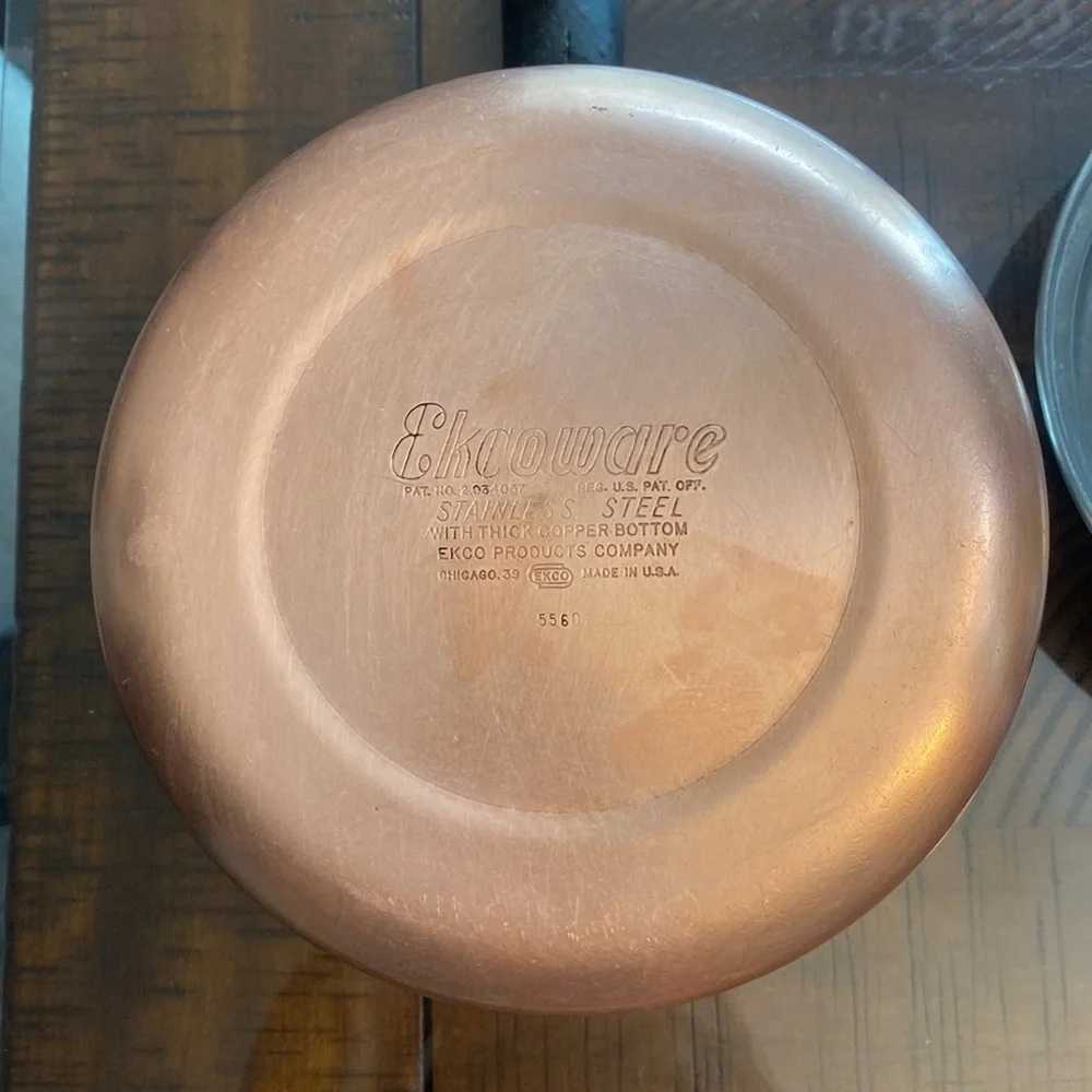 Ekcoware copper bottom Stainless Steel pan with Lid